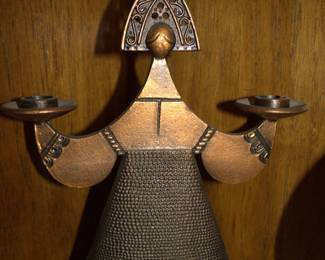 Vintage Russian Folk Candelabro