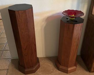 Walnut Veneer pedastals