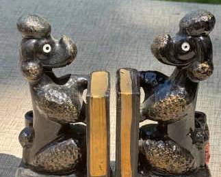 (2) Poodle Bookends