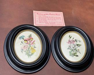 (2) Vintage Flower Prints