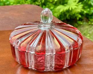 Rainbow Hand Decorated Candy Dish With Sticker