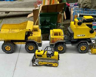 (3) Metal Tonka Trucks
