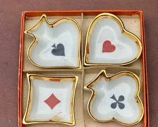 Vintage Limoges Card Dishes