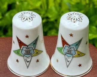Masonic Order Of The Eastern Star Salt & Pepper Shakers