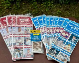 (20) Baseball Card Panels – Rookies of the Year & MVPs