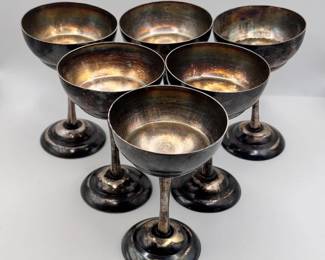 (6) Peruvian Sterling Silver Stemware