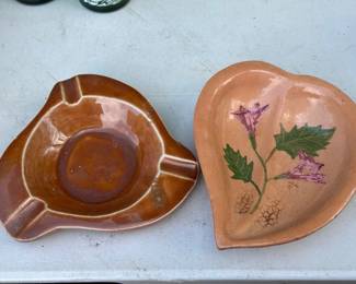(2) MCM Style Ashtrays