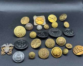 Rare Police Uniform Buttons & Military Pins/Buttons