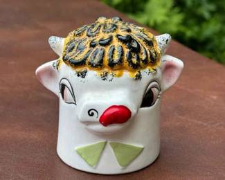 HH Holt Howard Collectibles Cow Salt Shaker W Sticker