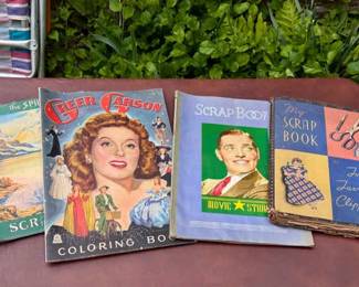 Vintage Autograoh Books & Greer Garson Coloring Book