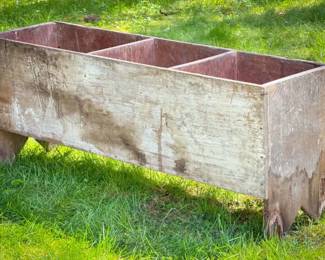 Antique Wood Storage Bench or Food Trough