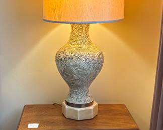 Vintage Carved Chinese Style Lamp
