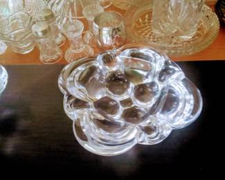 Vintage Kosta Boda Sweden Clear Crystal Heavy Dish Bowl