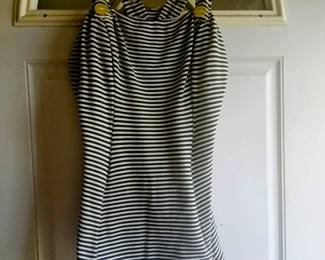 Vintage Black and White Striped Swimsuit