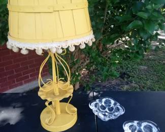 Metal work Vintage Yellow Lamp