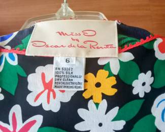 Vintage Flower print Oscar de la Renta Set