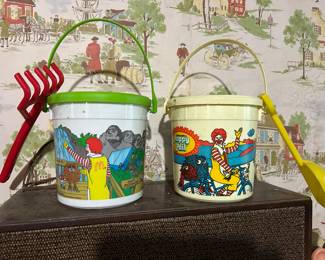The McDonald’s collectors should like these two McDonald meal pails