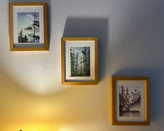 we got some real nice small print prints like these framed