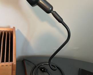 Nice gooseneck desk lamp, MICHAEL well with that roll top oak desk I got in another picture with a nice oak swivel chair