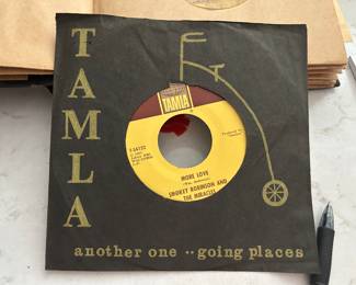 another example of our 45’s available, Smokey Robinson