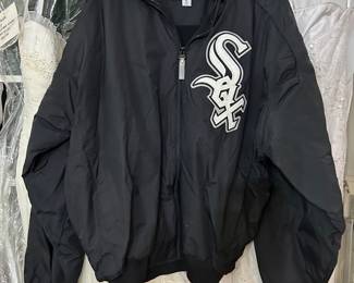 authentic with new tags never worn extra large white socks, souvenir jacket