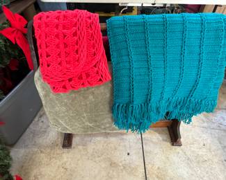 Blankets and throws. Some hand made