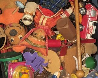 Vintage toys, including original Star wars, toys from the 1930s-2000