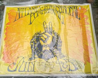 Original Atlanta international Pop festival poster 1969 features Joplin, led Zeppelin, Joe cocker, CCR and more