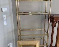 Bookcase with glass shelves