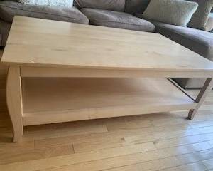 Crate & Barrel Blond Cocktail Table