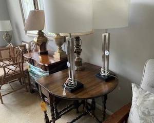 Lamps and Table