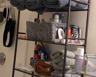 Bathroom over toilet storage