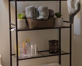 Bathroom over toilet storage
