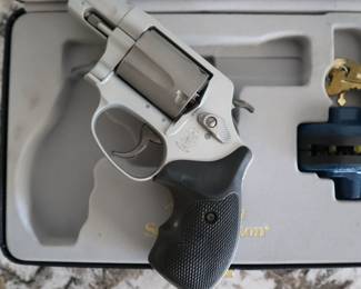 Smith & Wesson AirLite Ti .38 SPL Revolver – In hard case with lock and keys, excellent condition.
