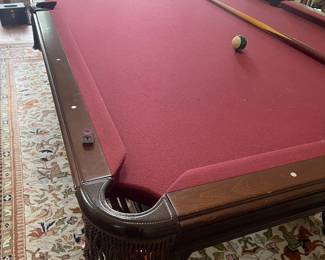 olhausen brand pool table w/ all accessories approx 8 ft (3 slate ) professional move required and we priced this to make it a great deal