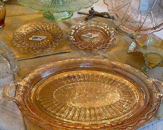 PINK DEPRESSION GLASS AND MORE