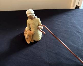 Willow Tree Shepherd with goat 