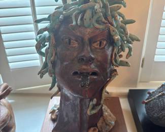 sculpture of Medusa's head 