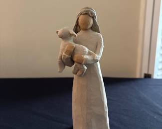 "Willow Tree nativity Shepherd Holding Lamb" figurine 