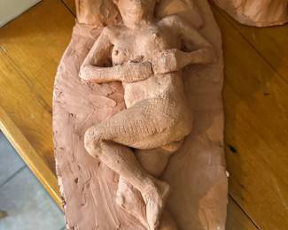 Terracotta sculpture titled "Sumptuous" by Leslie Harradine