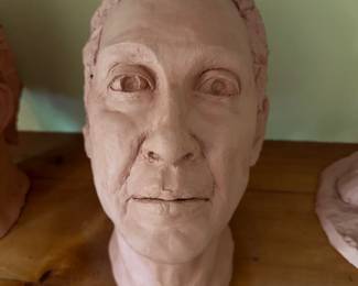 Terracotta Head bust sculpture 