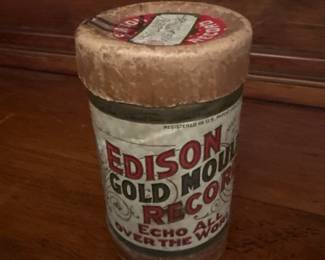 Edison Gold Molded Cylinder Record 