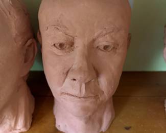 Terracotta Head bust sculpture 