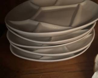 vintage Invento NY Pottery Fondue Snack Plates 