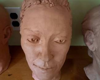 Terracotta Head bust sculpture 