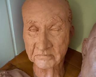 Terracotta Head bust sculpture 