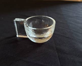 clear glass cup - ink well - serving bowl 