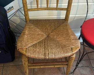 1800s paint Decorated Faux Bamboo Sheraton Fancy Chairs 