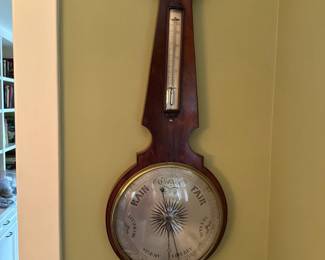 19th Century Walnut Mercury Cased Barometer 