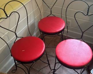vintage Ice Cream Parlour Chairs 